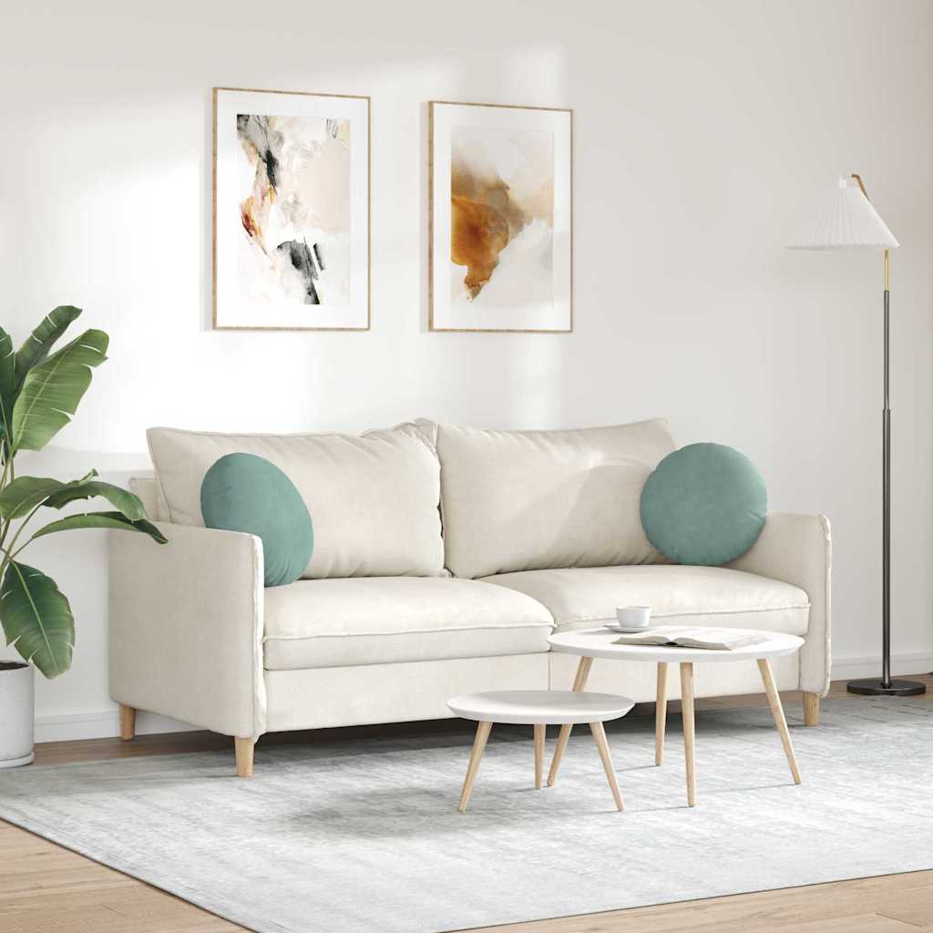 Sædepuder 2 pcs Havgrøn Ø 40 x 13 cm Fløjl