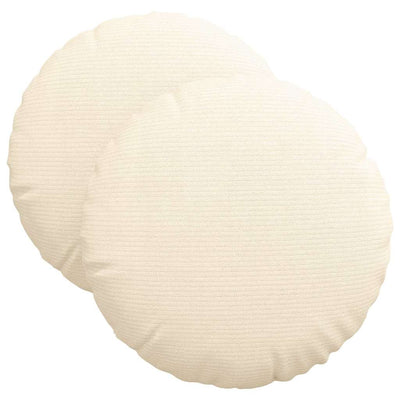 Sædepuder 2 stk. Velourstof Creme Ø 40 cm