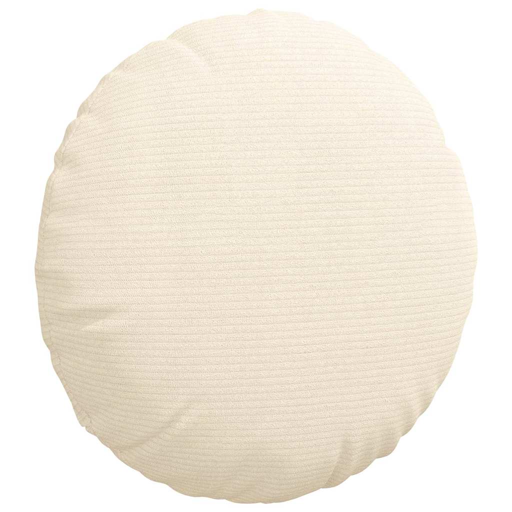 Sædepuder 2 stk. Velourstof Creme Ø 40 cm
