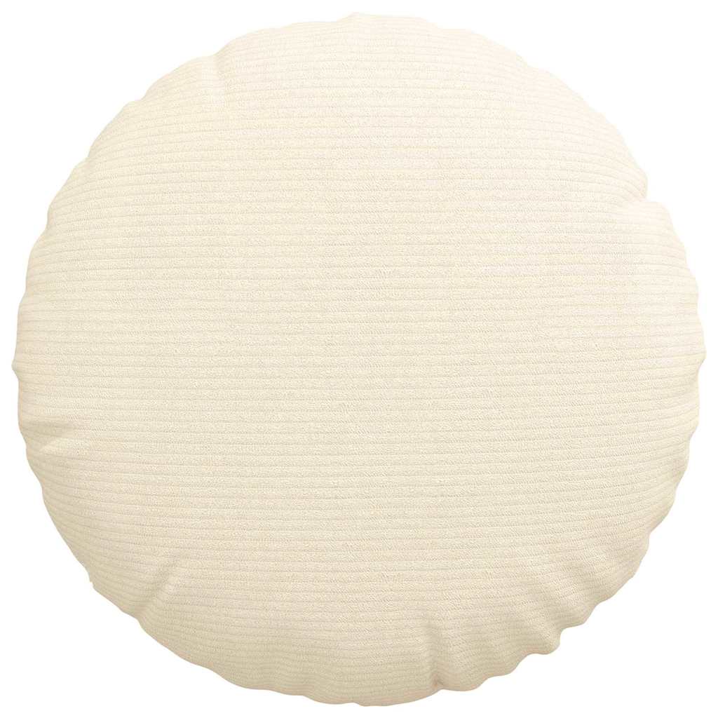 Sædepuder 2 stk. Velourstof Creme Ø 40 cm