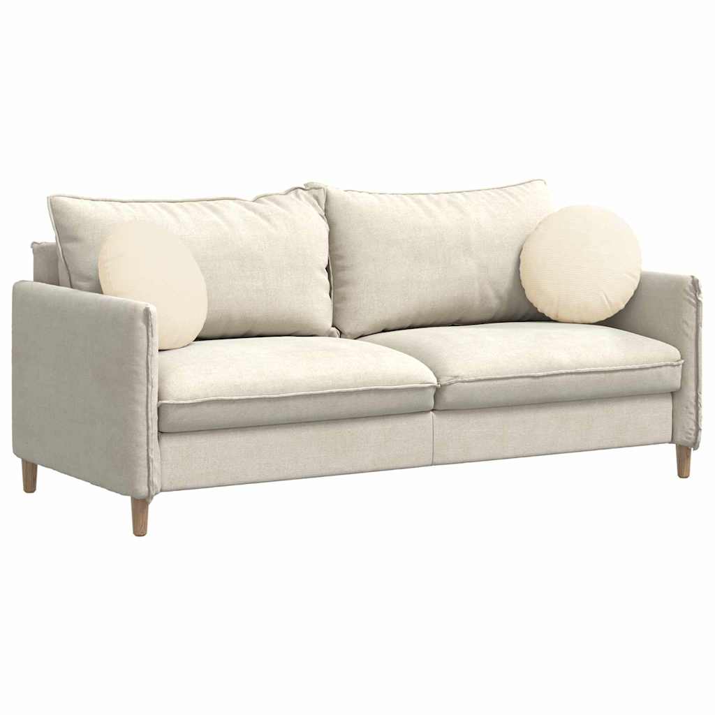 Sædepuder 2 stk. Velourstof Creme Ø 40 cm