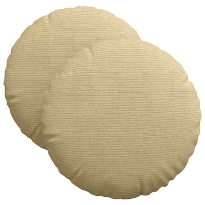 Sædepuder 2 stk. Velourstof Grågrøn Ø 40 cm