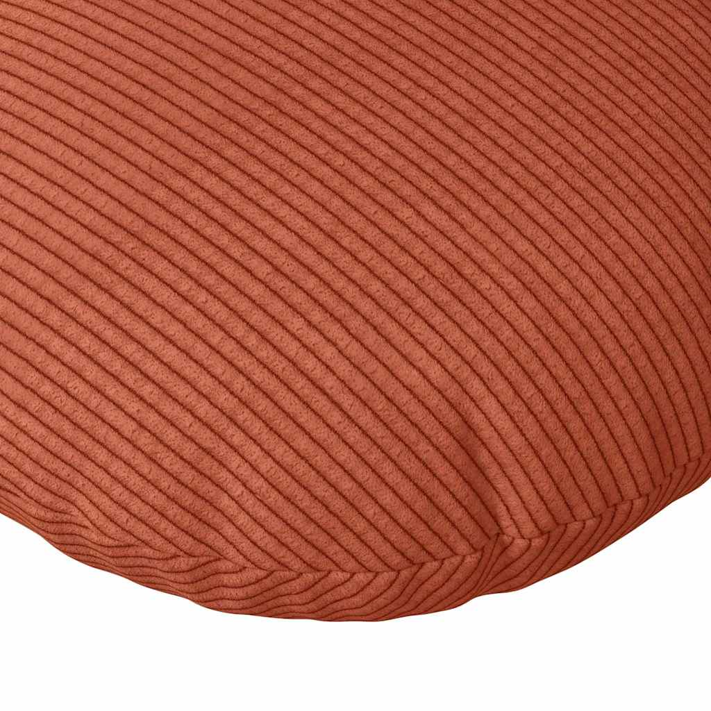 Sædepuder 2 stk. Velourstof Rød orange Ø50 x 19 cm