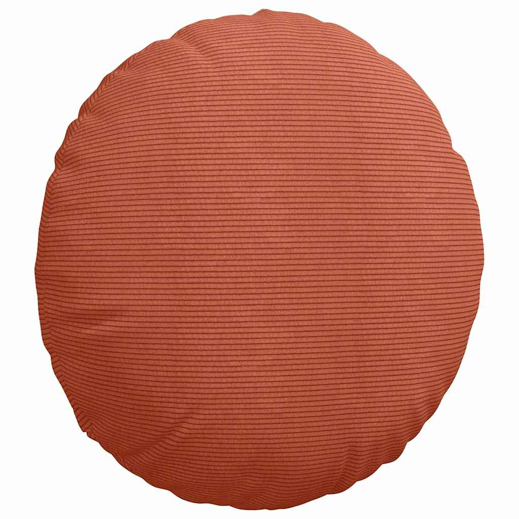 Sædepuder 2 stk. Velourstof Rød orange Ø50 x 19 cm