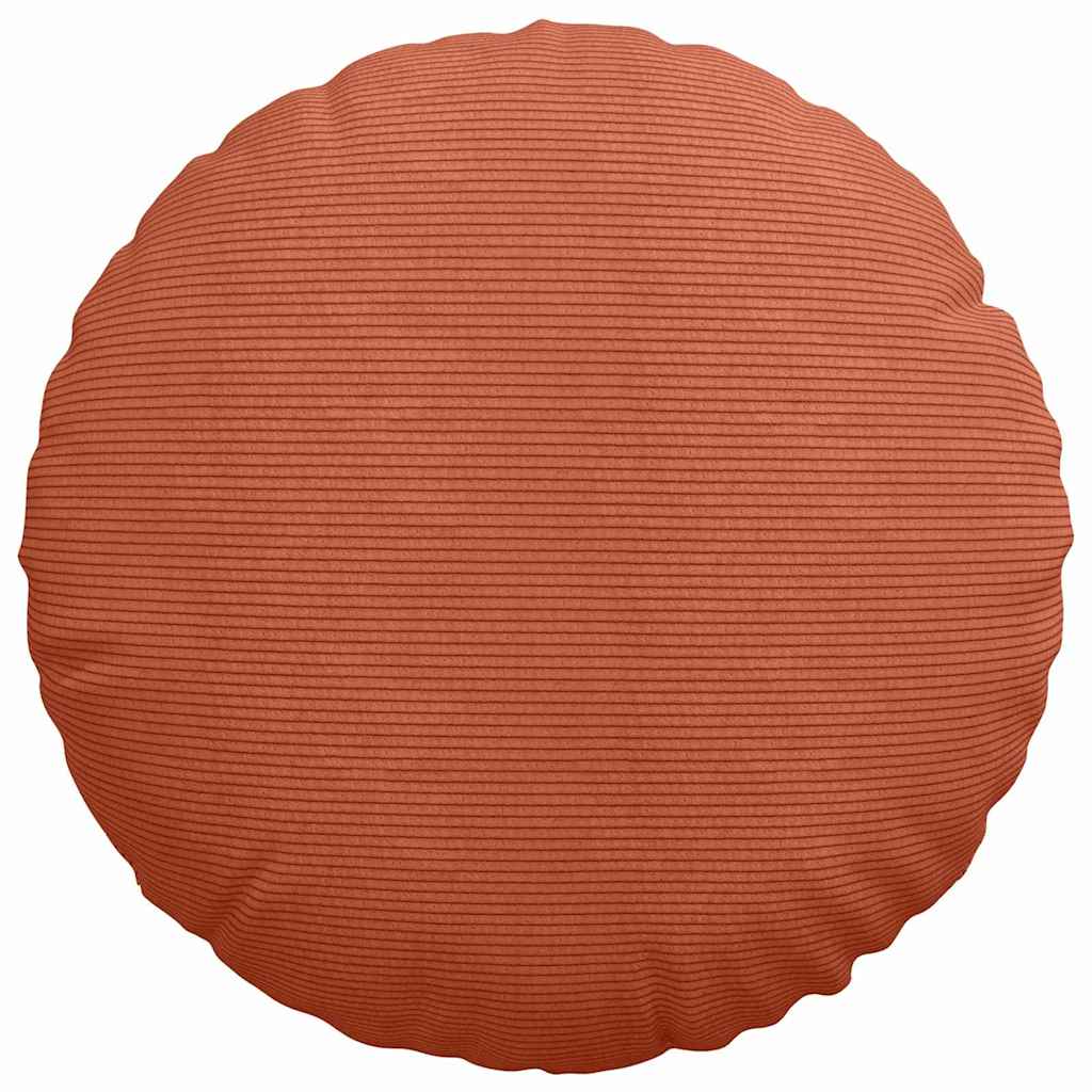 Sædepuder 2 stk. Velourstof Rød orange Ø50 x 19 cm