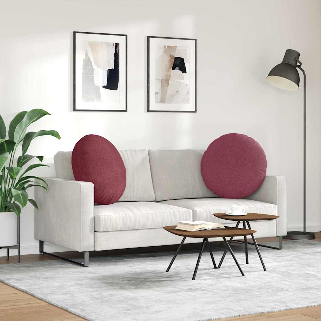 Sædepuder 2 stk. Stof Vinrød Ø60 x 21 cm