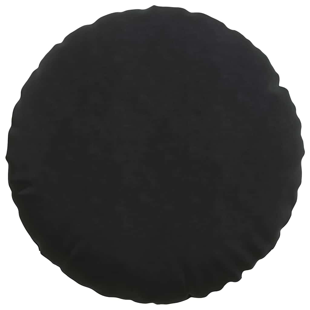 Sædepuder 2 stk. Fløjl Sort Ø60 x 21 cm