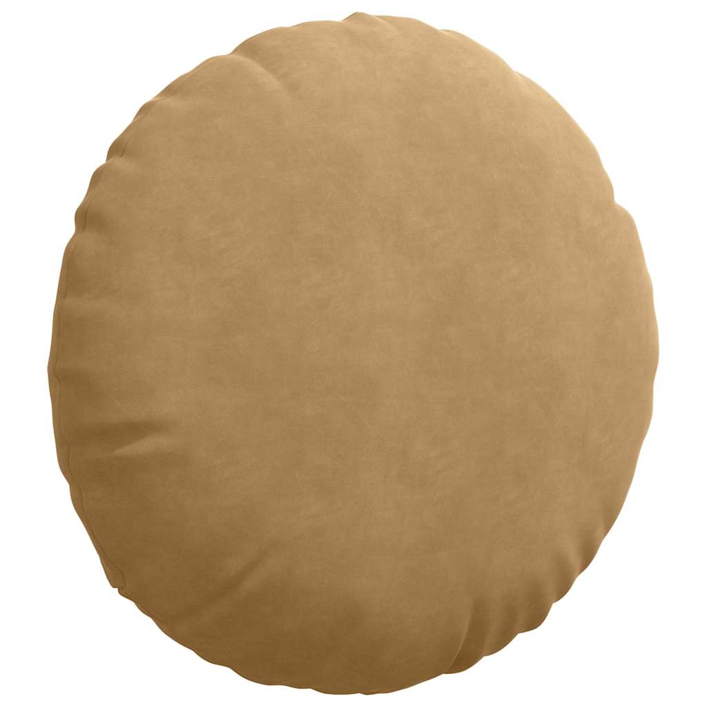 Sædepuder 2 stk. Fløjl Brun Ø60 x 21 cm