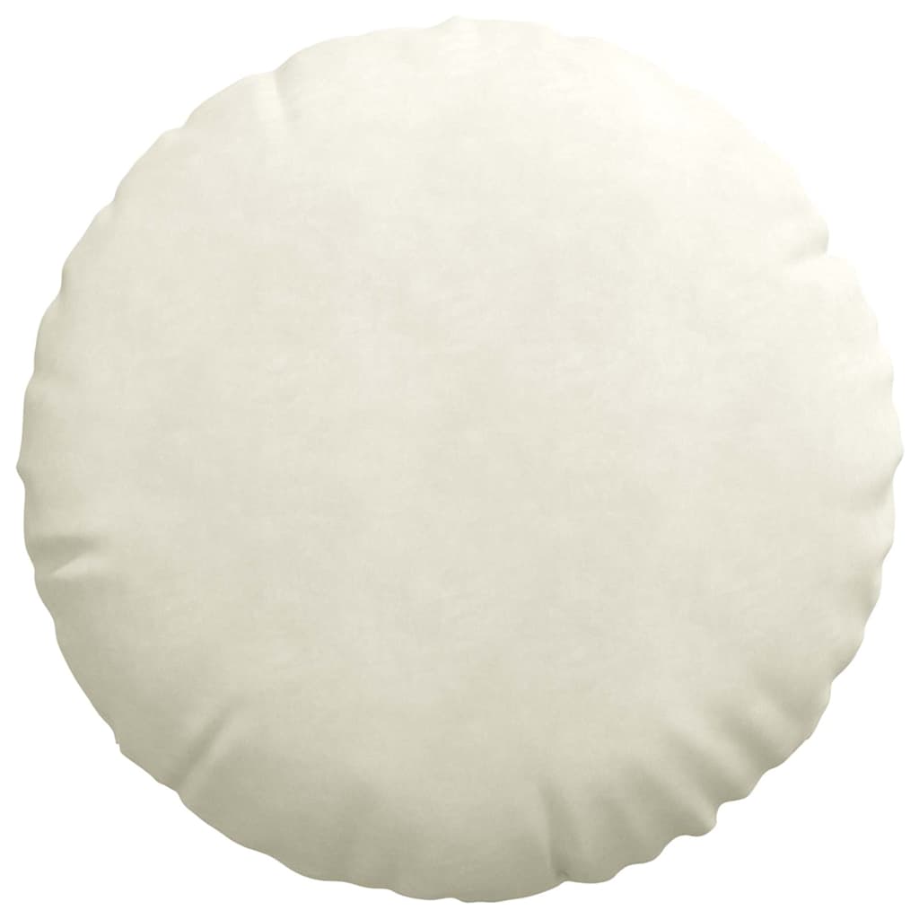 Sædepuder 2 stk. Fløjl Creme Ø60 x 21 cm