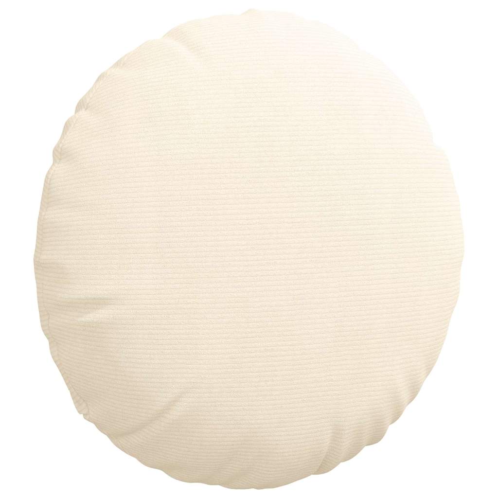 Sædepuder 2 stk. Velourstof Creme Ø60 x 21 cm