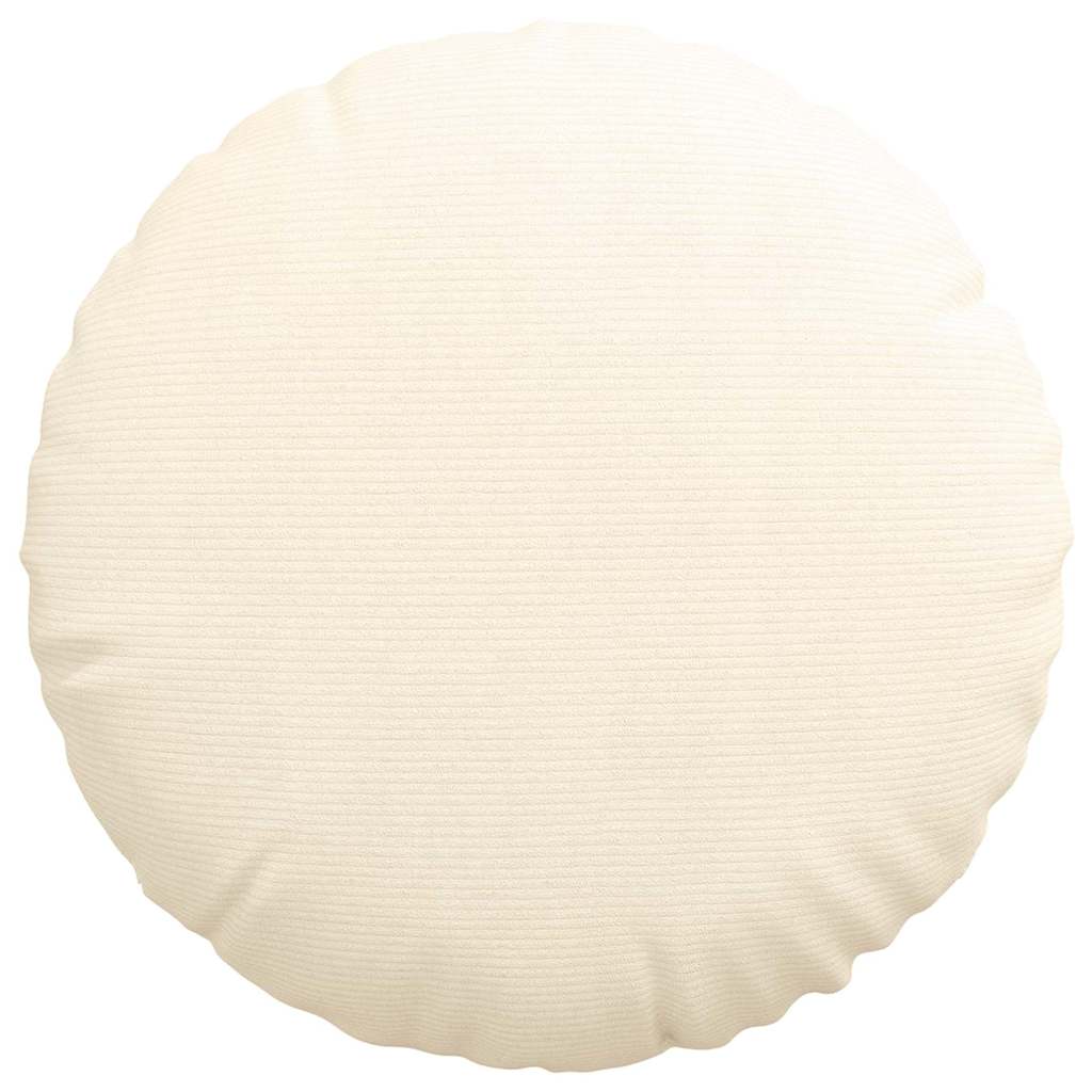 Sædepuder 2 stk. Velourstof Creme Ø60 x 21 cm