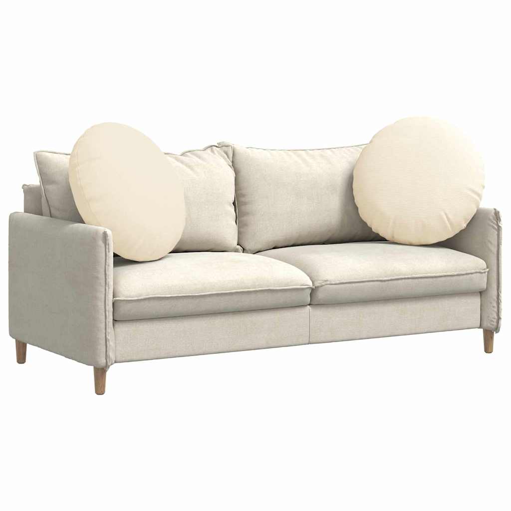 Sædepuder 2 stk. Velourstof Creme Ø60 x 21 cm