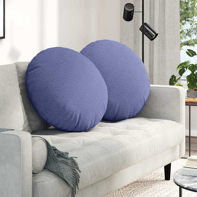 Sædepuder 2 stk. Stof Jeans blå Ø80 x 29 cm
