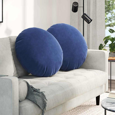 Sædepuder 2 pcs Politi blå Ø 40 x 13 cm Fløjl