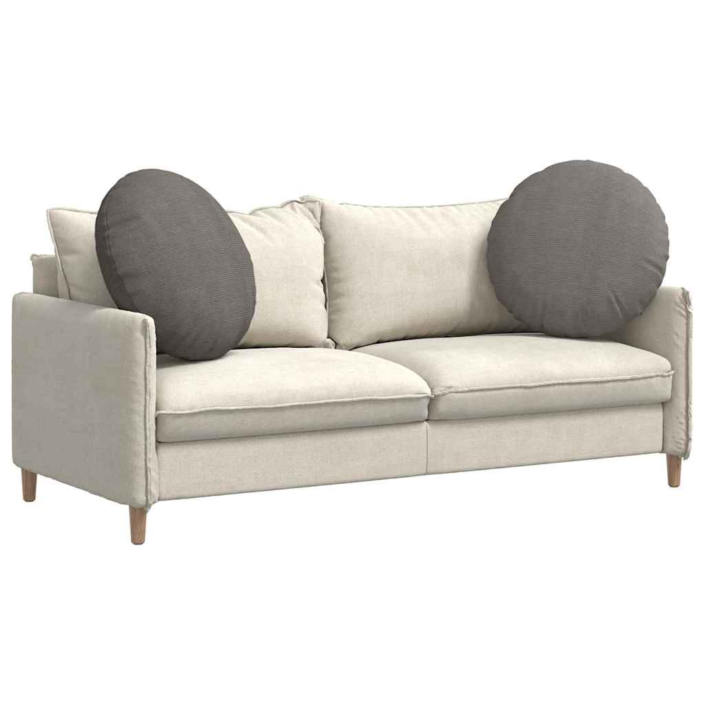 Sædepuder 2 stk. Velourstof Lysegrå Ø 80 cm