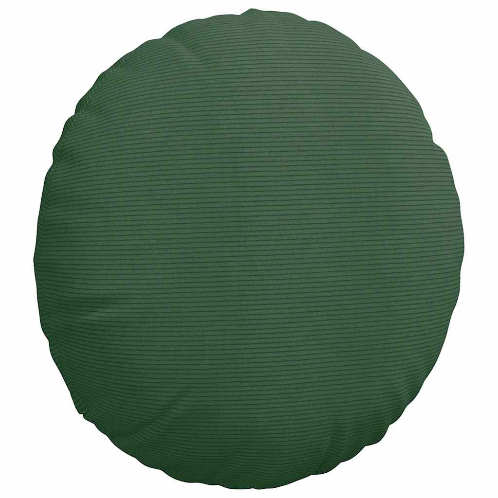 Sædepuder 2 stk. Velourstof Mørkegrøn Ø 80 cm