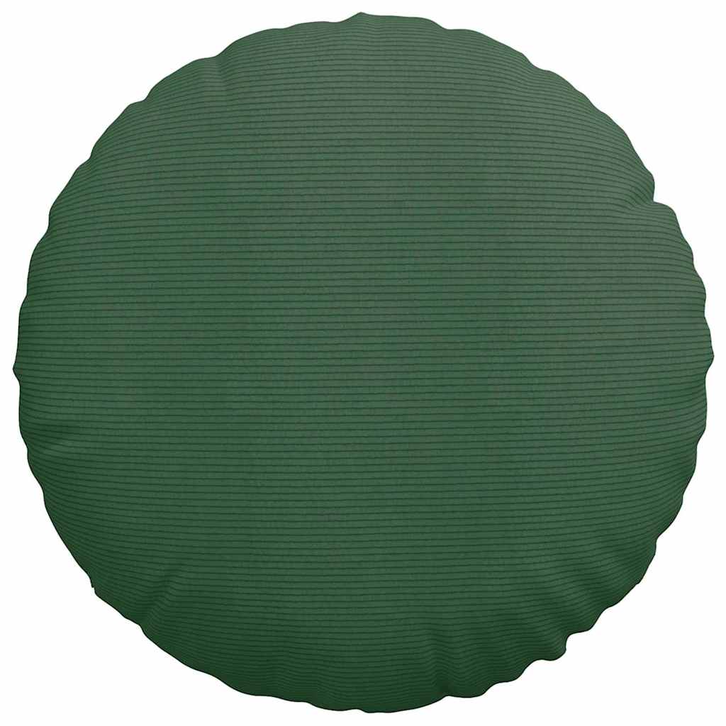 Sædepuder 2 stk. Velourstof Mørkegrøn Ø 80 cm