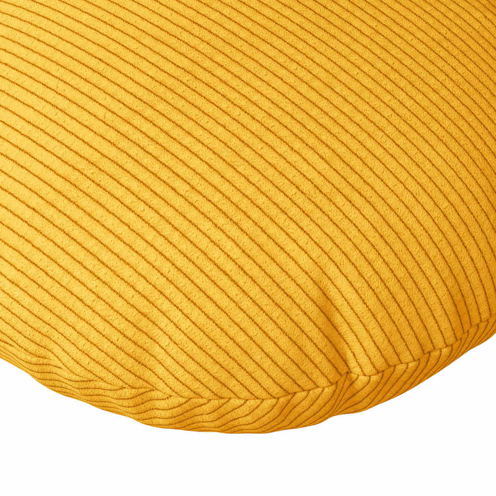 Sædepuder 2 stk. Velourstof Lys Gul Ø 80 cm