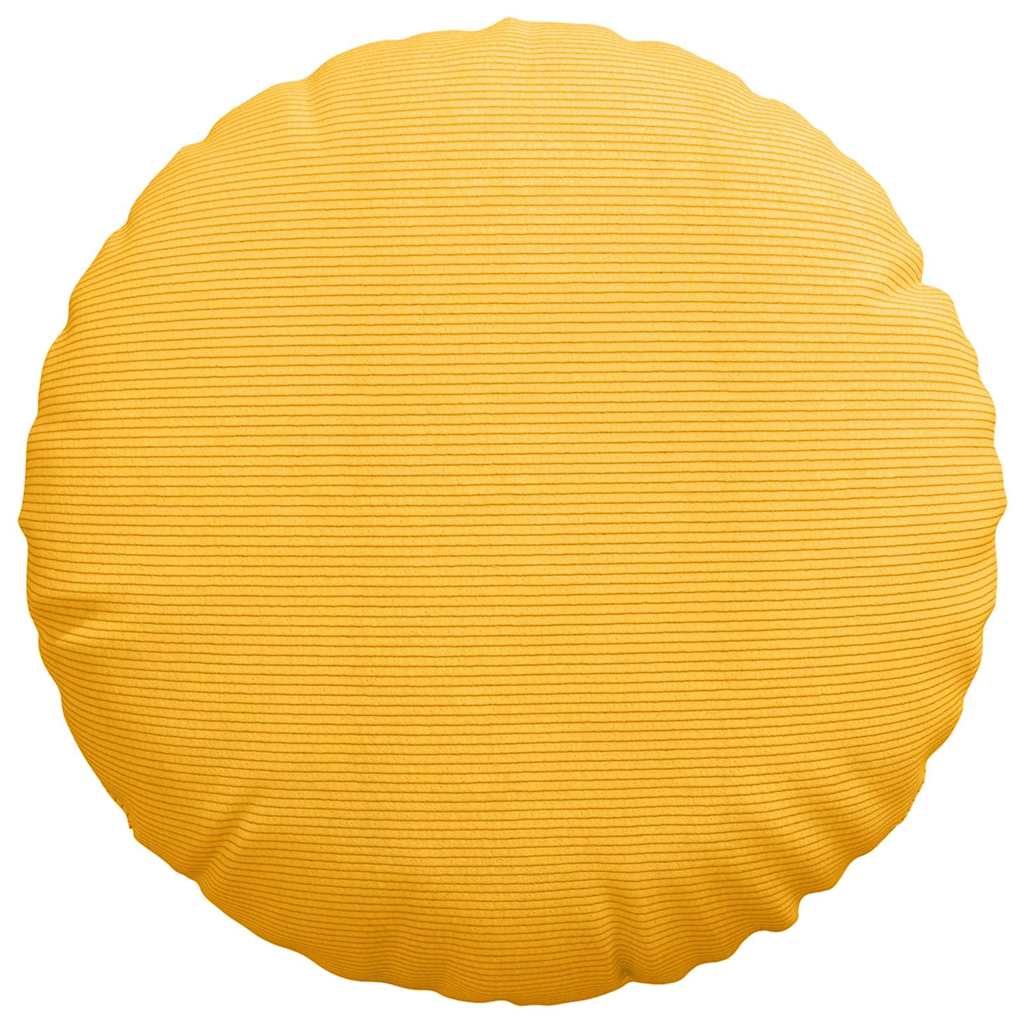 Sædepuder 2 stk. Velourstof Lys Gul Ø 80 cm