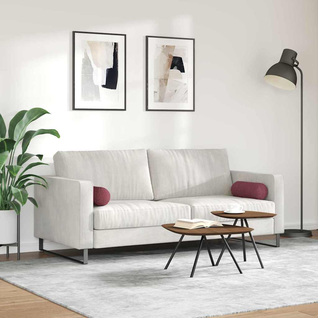 Bolsterpuder 2 stk. Stof Vinrød Ø 15 x 40 cm