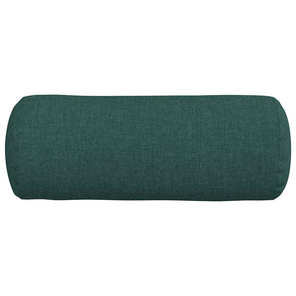 Bolsterpuder 2 stk. Stof Mørkegrøn Ø 15 x 40 cm