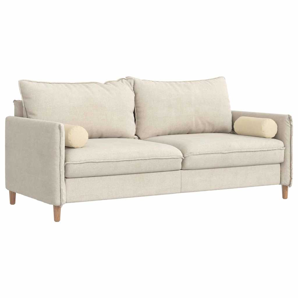 Bolsterpuder 2 stk. Stof Creme Ø 15 x 40 cm