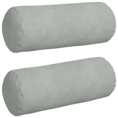 Bolsterpuder 2 pcs Lysegrå Ø 15 x 40 cm Velourstof