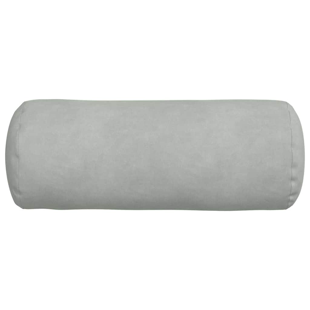 Bolsterpuder 2 pcs Lysegrå Ø 15 x 40 cm Velourstof