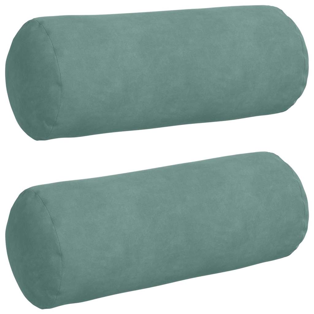 Bolsterpuder 2 pcs Havgrøn Ø 15 x 40 cm Velourstof