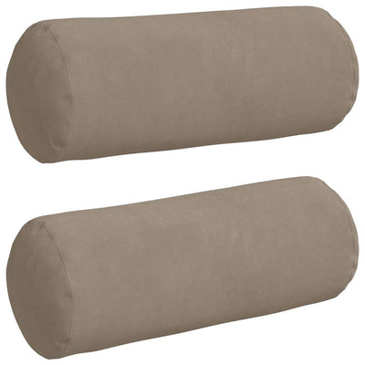 Bolsterpuder 2 stk. Mikrofiberstof Gråbrun Ø 15 x 40 cm