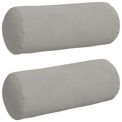 Bolsterpuder 2 pcs Lysegrå Ø 15 x 40 cm Mikrofiberstof