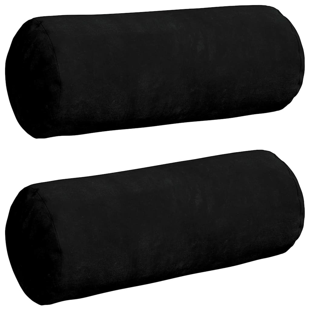 Bolsterpuder 2 pcs Sort Ø 15 x 40 cm Mikrofiberstof