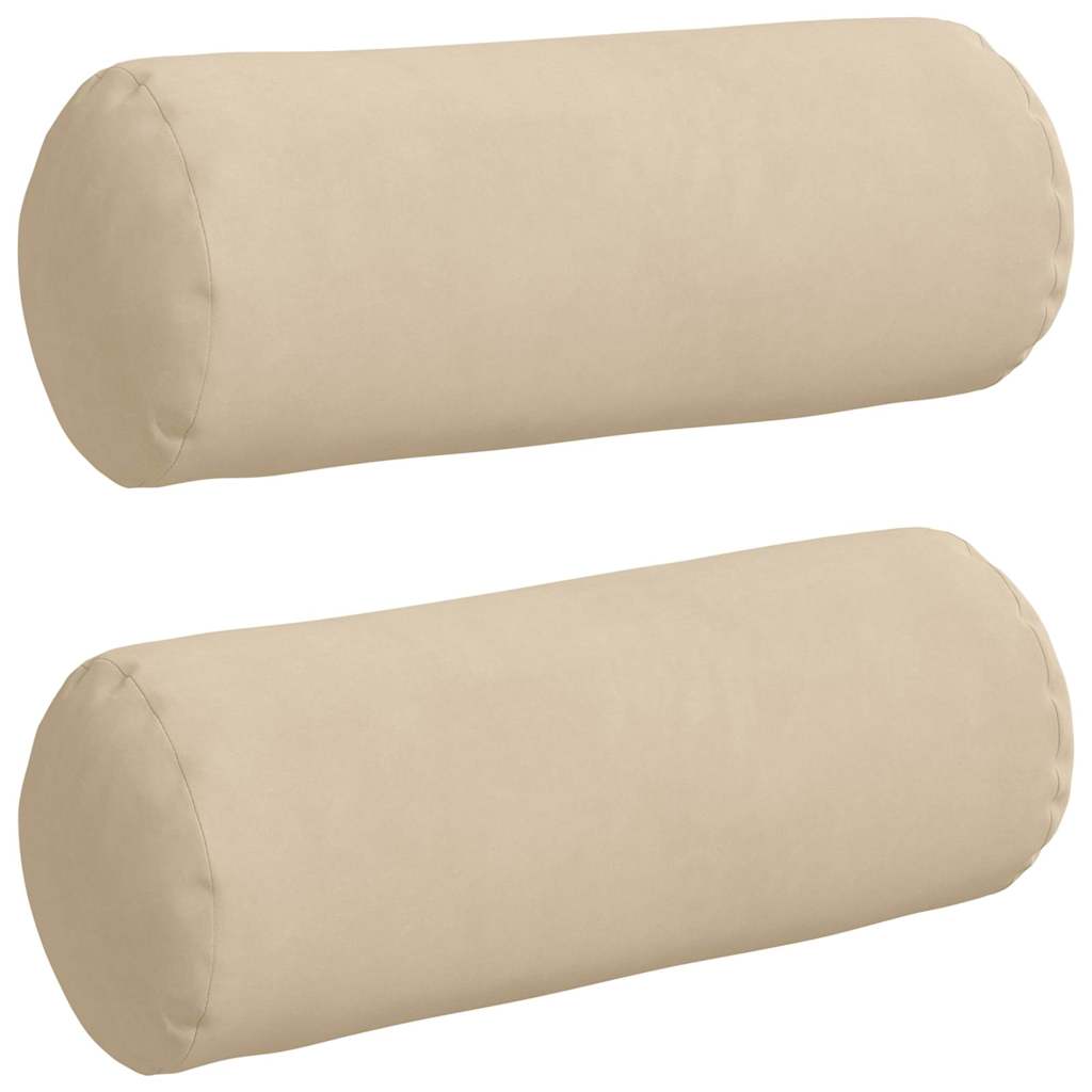 Bolsterpuder 2 pcs Creme Ø 15 x 40 cm Mikrofiberstof