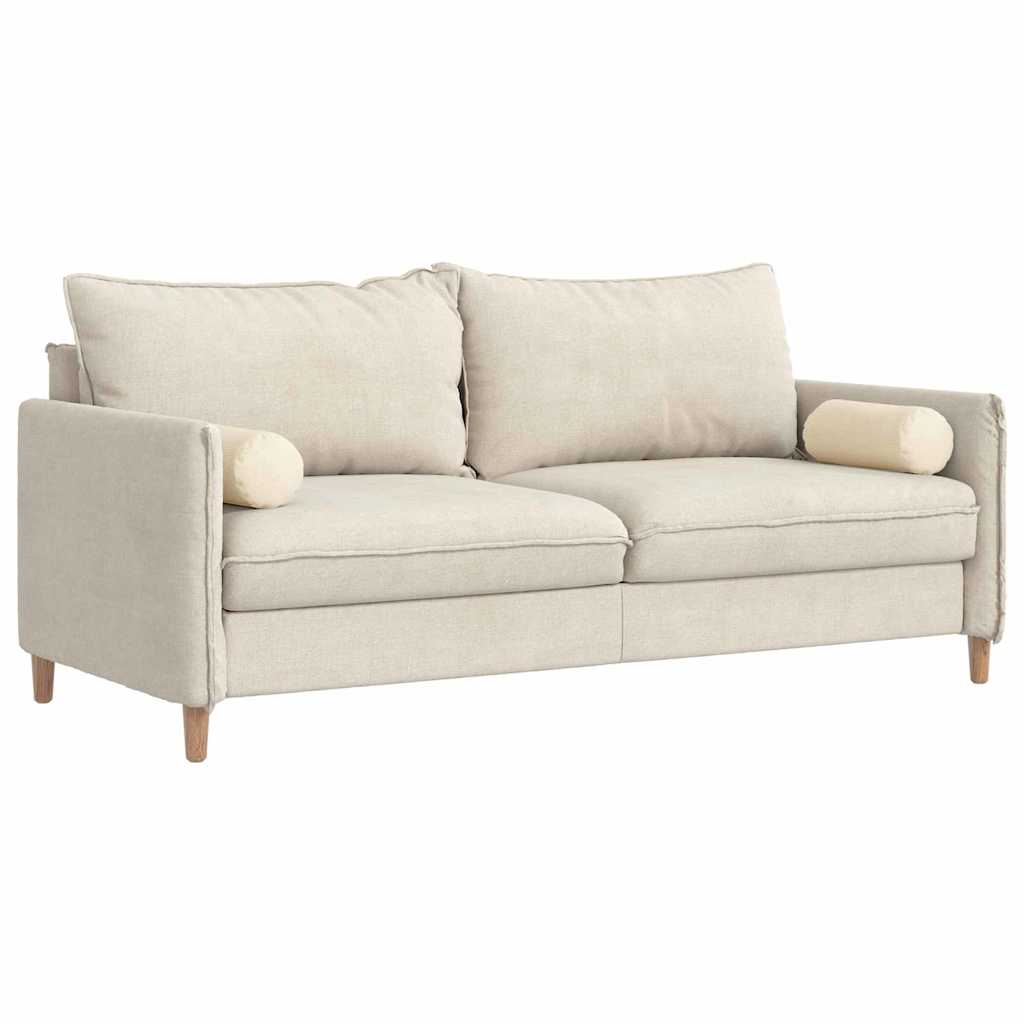 Bolsterpuder 2 pcs Creme Ø 15 x 40 cm Velourstof