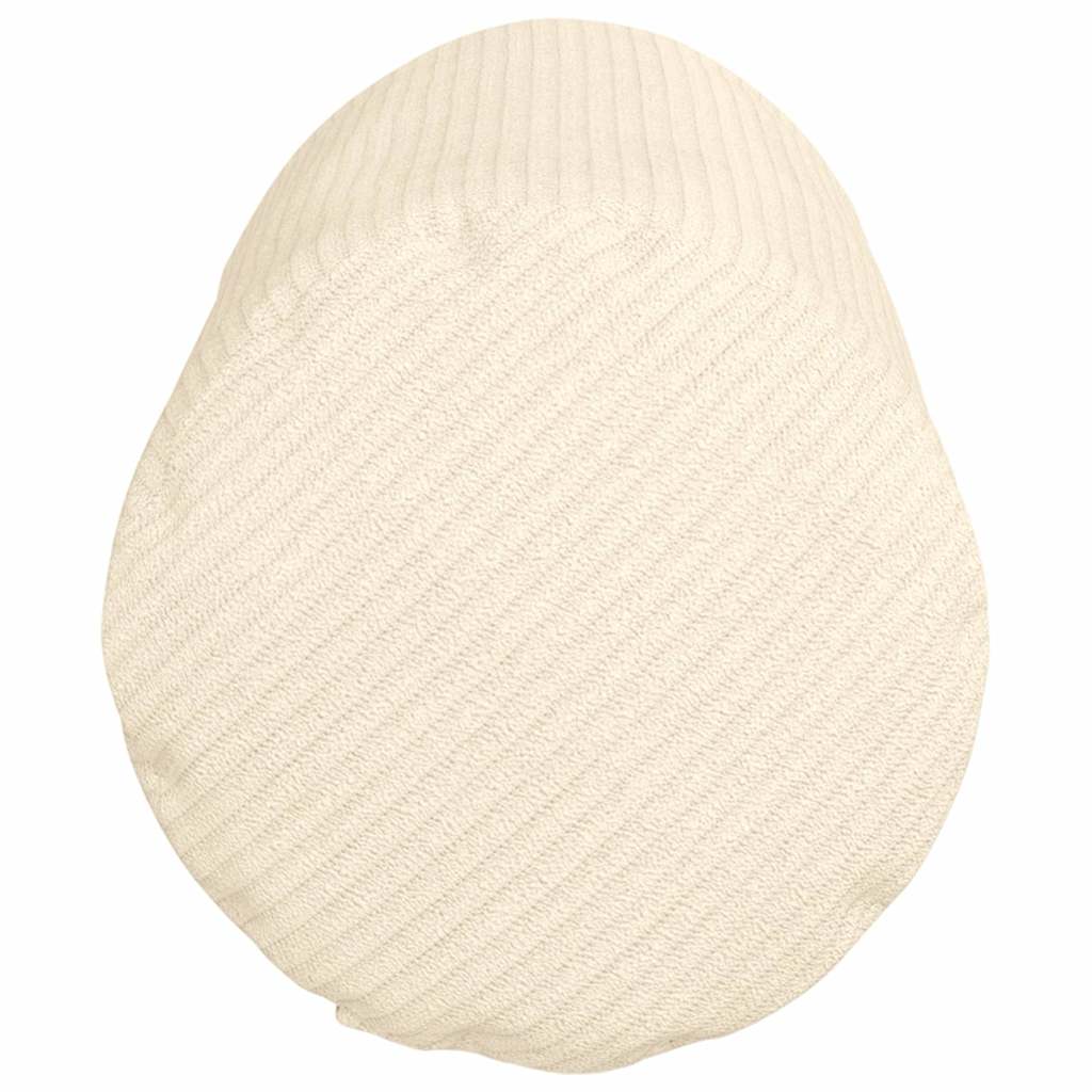 Bolsterpuder 2 pcs Creme Ø 15 x 40 cm Velourstof