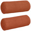 Bolsterpuder 2 pcs Rød orange Ø 15 x 40 cm Velourstof