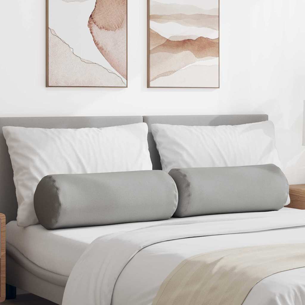 Bolsterpuder 2 Dele Ø 25 X 70 Cm Stof - Skygrå stof