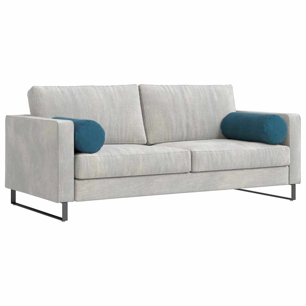 Bolsterpuder 2 pcs Blå Ø 25 x 70 cm Velourstof