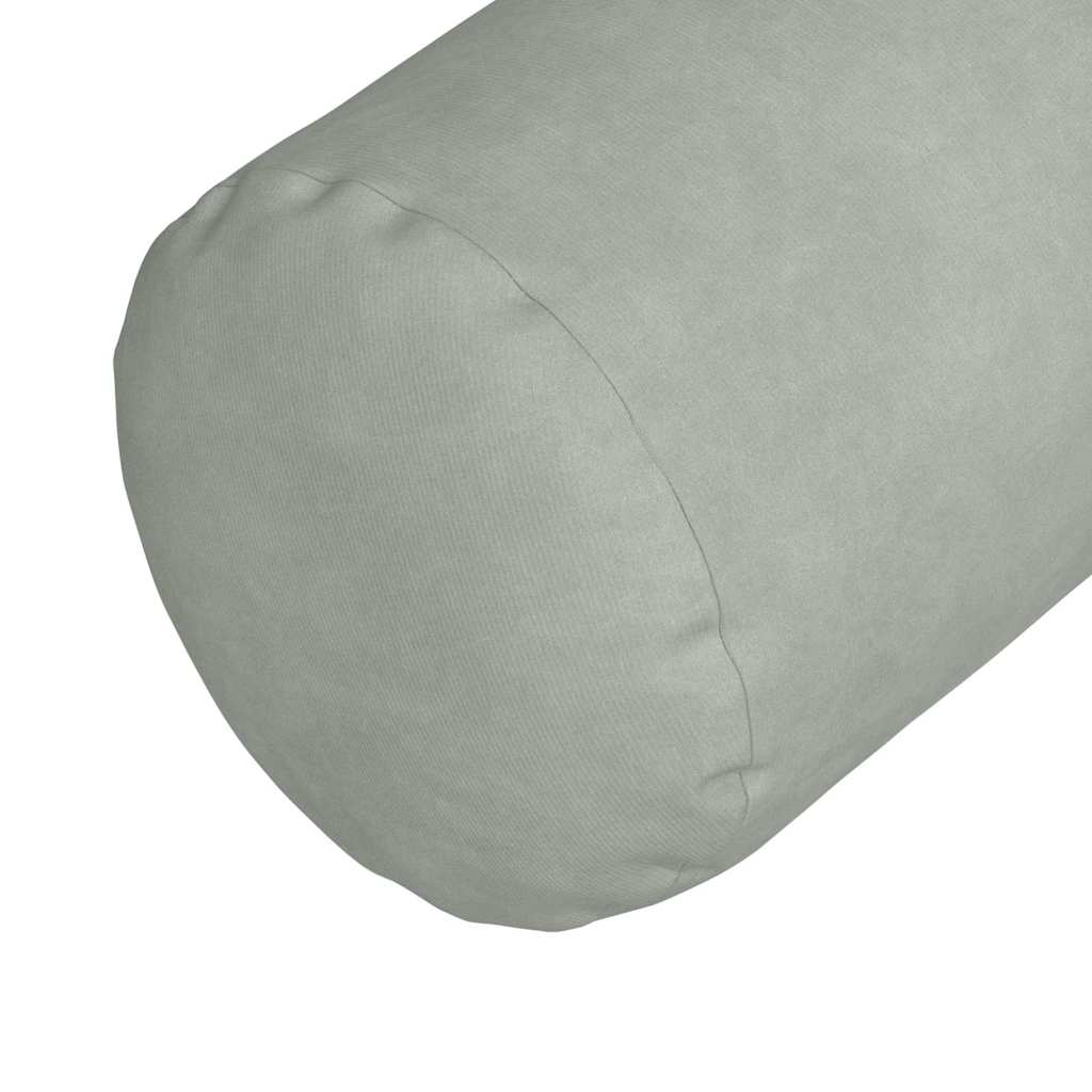 Bolsterpuder 2 pcs Lysegrå Ø 25 x 70 cm Velourstof
