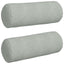 Bolsterpuder 2 pcs Lysegrå Ø 25 x 70 cm Velourstof