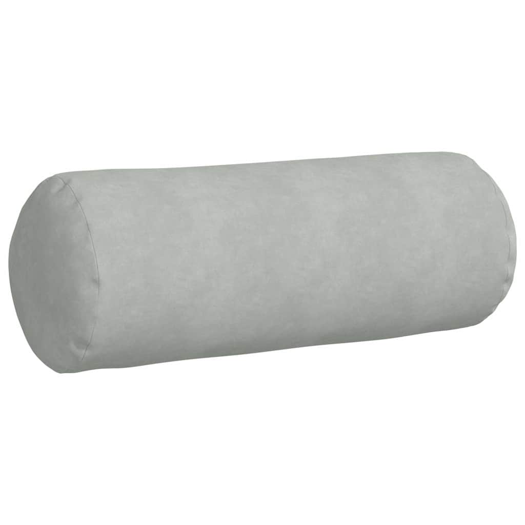 Bolsterpuder 2 pcs Lysegrå Ø 25 x 70 cm Velourstof