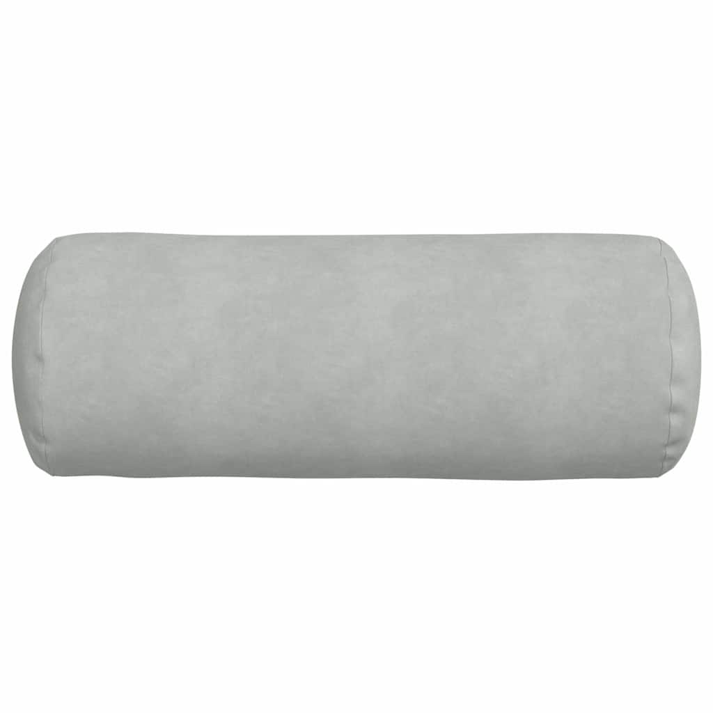 Bolsterpuder 2 pcs Lysegrå Ø 25 x 70 cm Velourstof