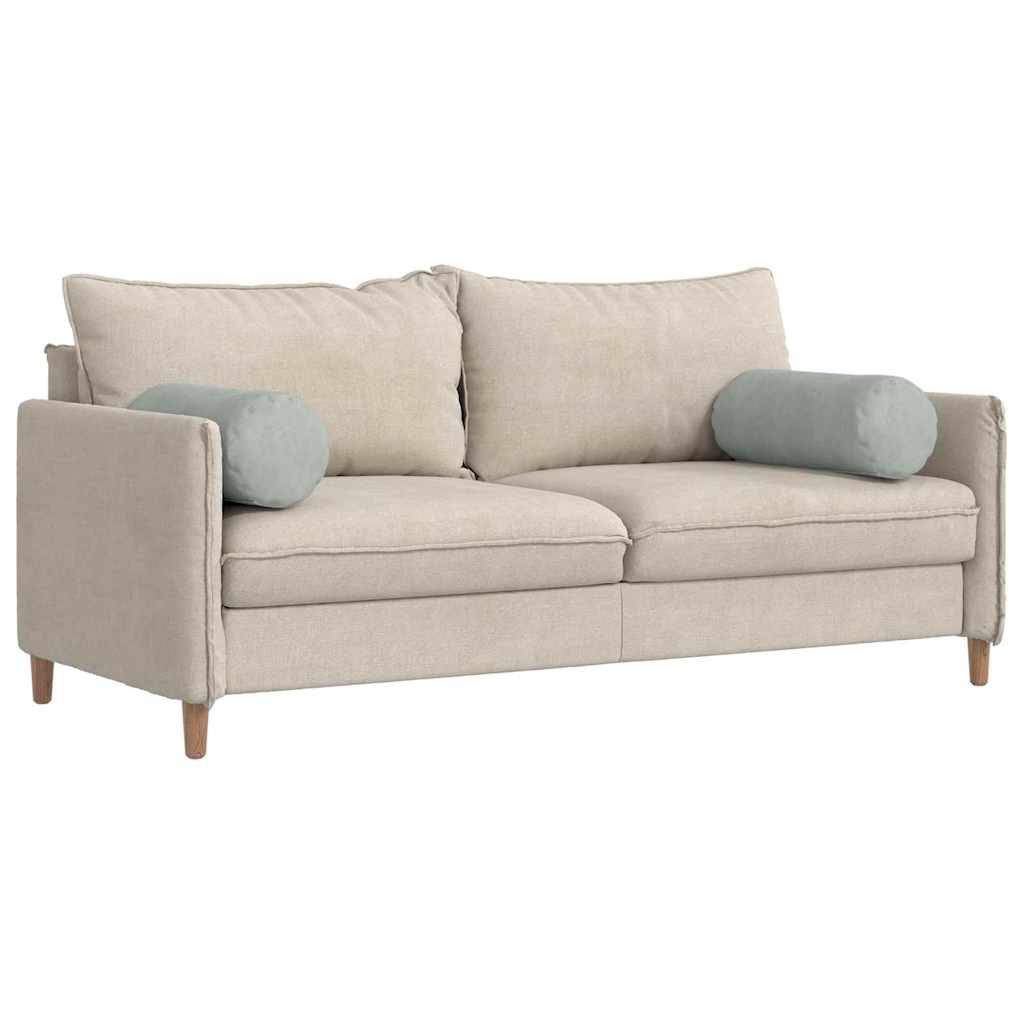 Bolsterpuder 2 pcs Lysegrå Ø 25 x 70 cm Velourstof