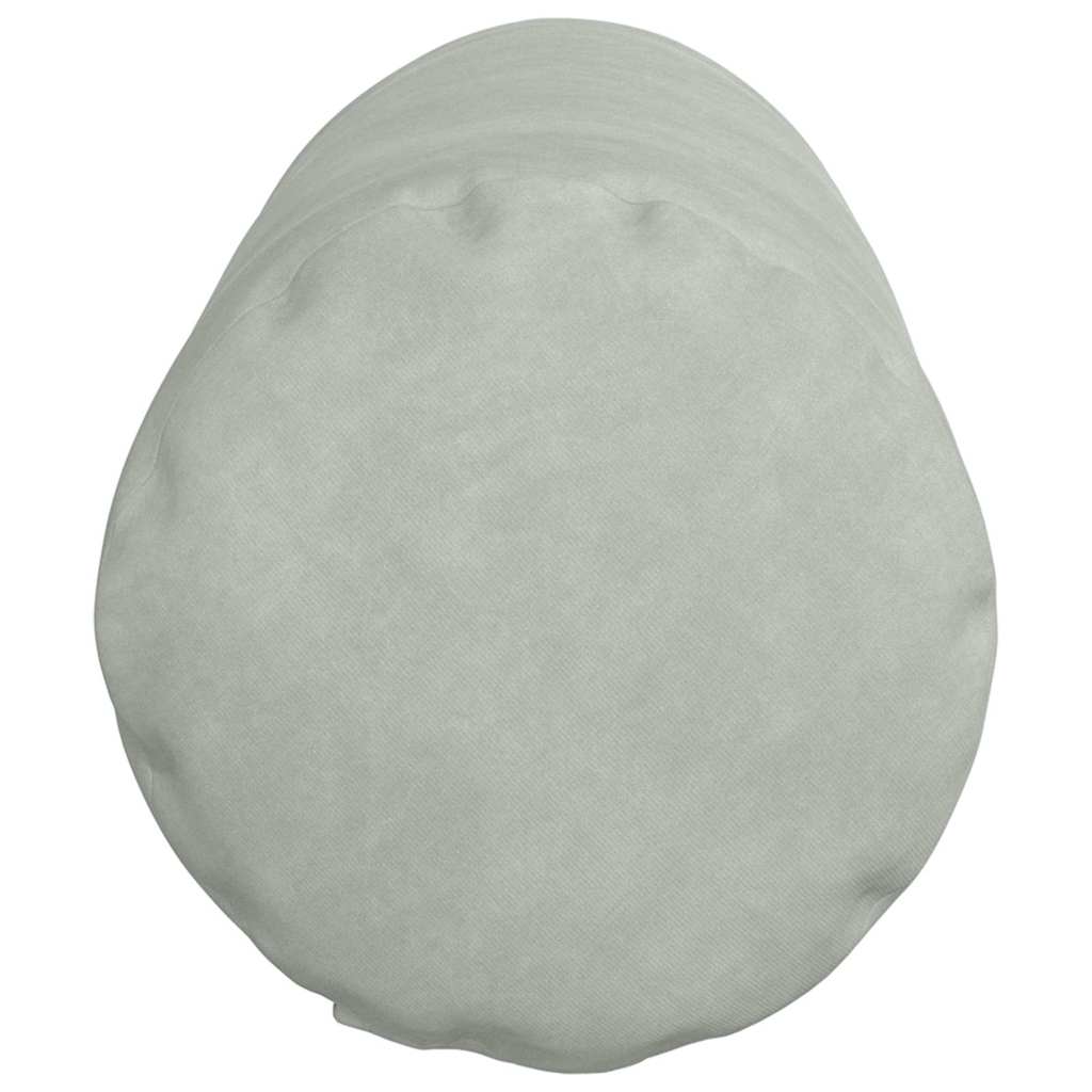 Bolsterpuder 2 pcs Lysegrå Ø 25 x 70 cm Velourstof