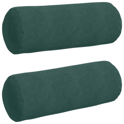Bolsterpuder 2 pcs Mørkegrøn Ø 25 x 70 cm Velourstof