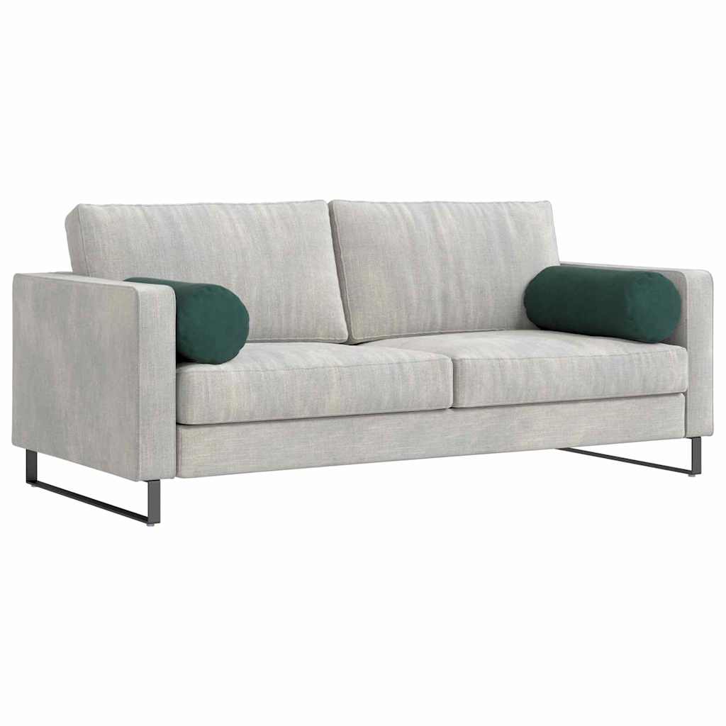 Bolsterpuder 2 pcs Mørkegrøn Ø 25 x 70 cm Velourstof