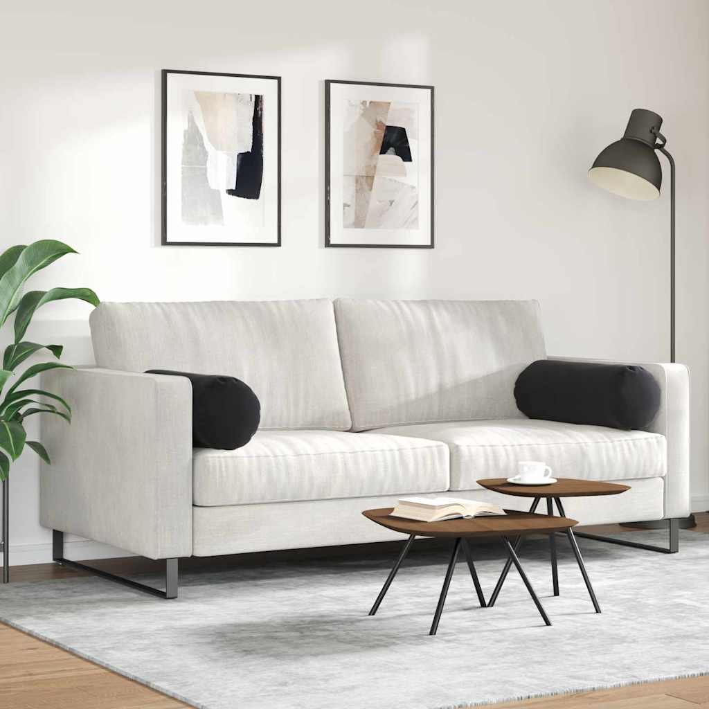 Bolsterpuder 2 pcs Sort Ø 25 x 70 cm Velourstof