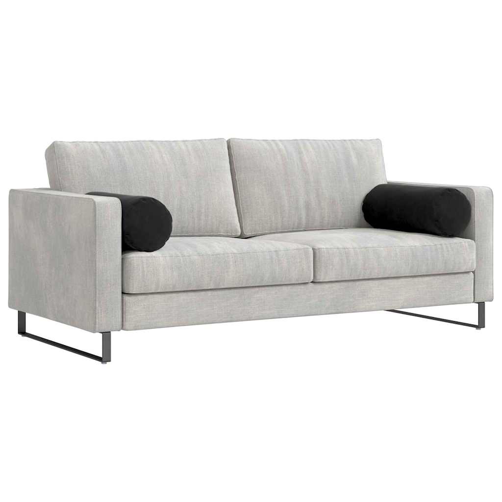Bolsterpuder 2 pcs Sort Ø 25 x 70 cm Velourstof