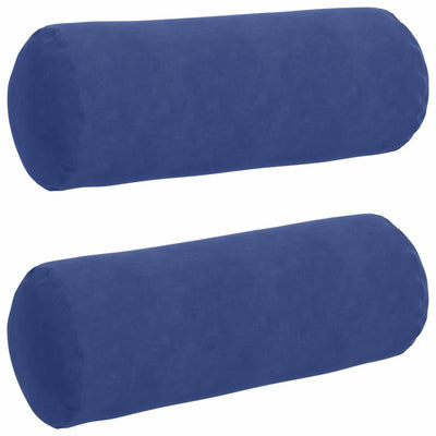 Bolsterpuder 2 pcs Politi blå Ø 25 x 70 cm Velourstof