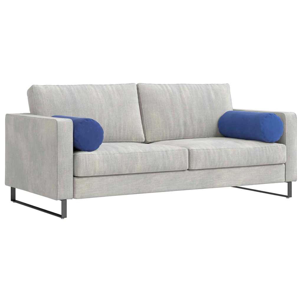 Bolsterpuder 2 pcs Politi blå Ø 25 x 70 cm Velourstof